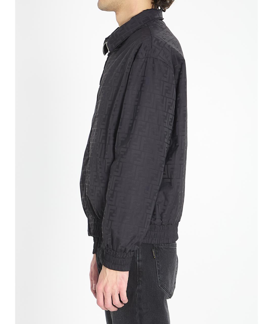 FENDI Черная полиамидовая куртка, фото 4