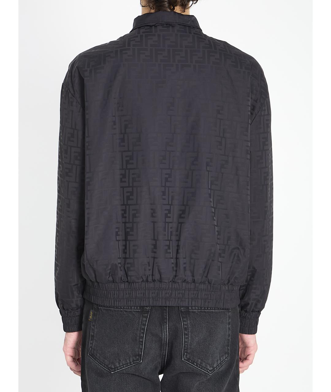 FENDI Черная полиамидовая куртка, фото 5