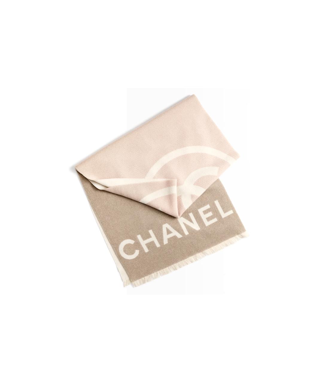 CHANEL Бежевый платок, фото 3