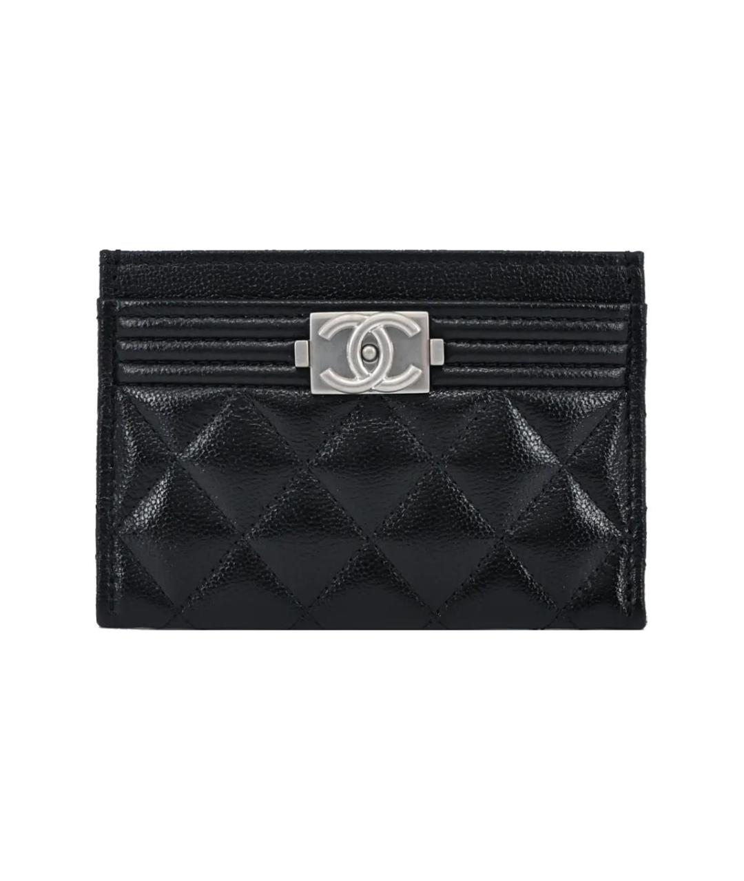 CHANEL Черный кожаный кардхолдер, фото 1