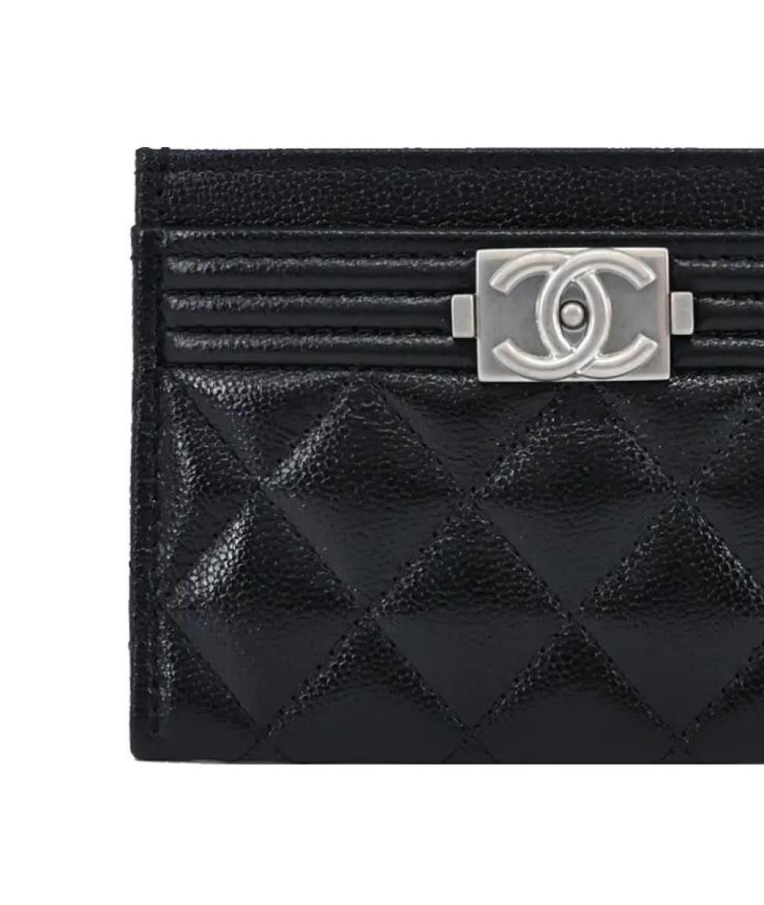 CHANEL Черный кожаный кардхолдер, фото 5