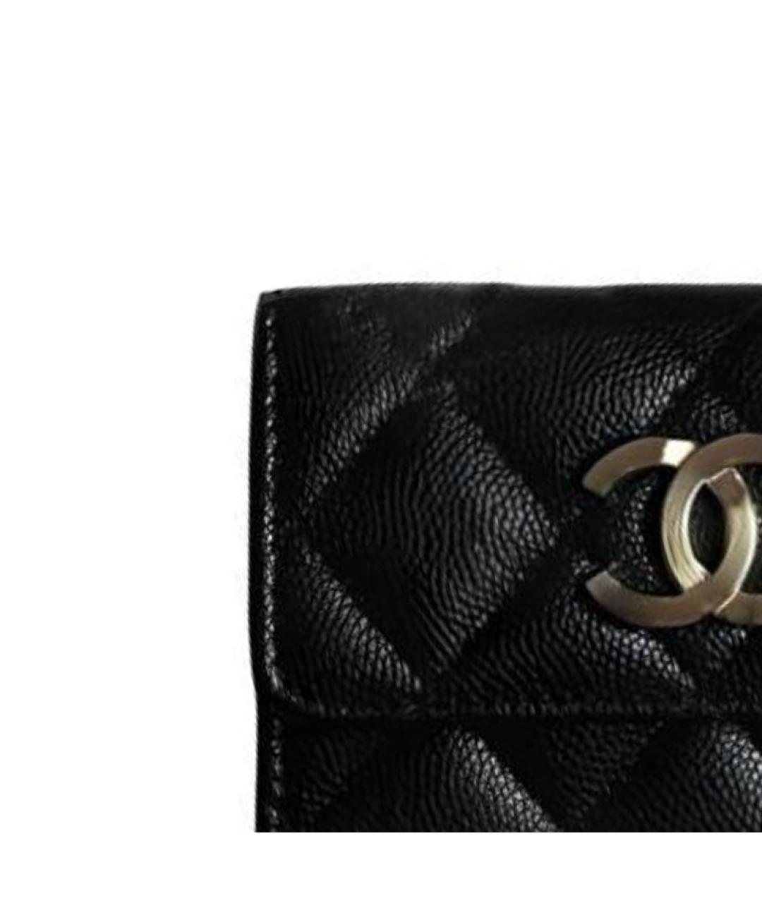 CHANEL Черный кожаный кардхолдер, фото 3