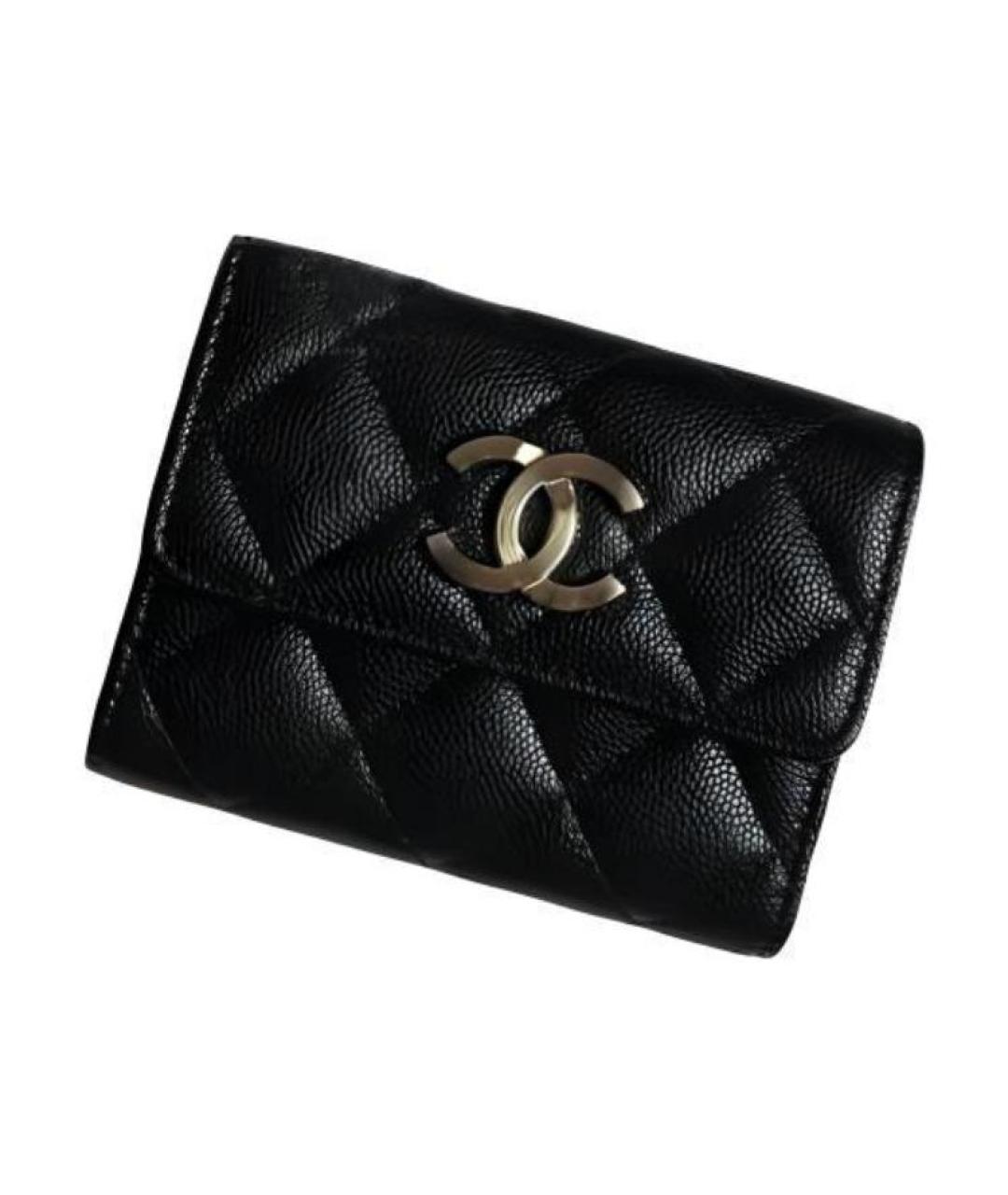 CHANEL Черный кожаный кардхолдер, фото 1