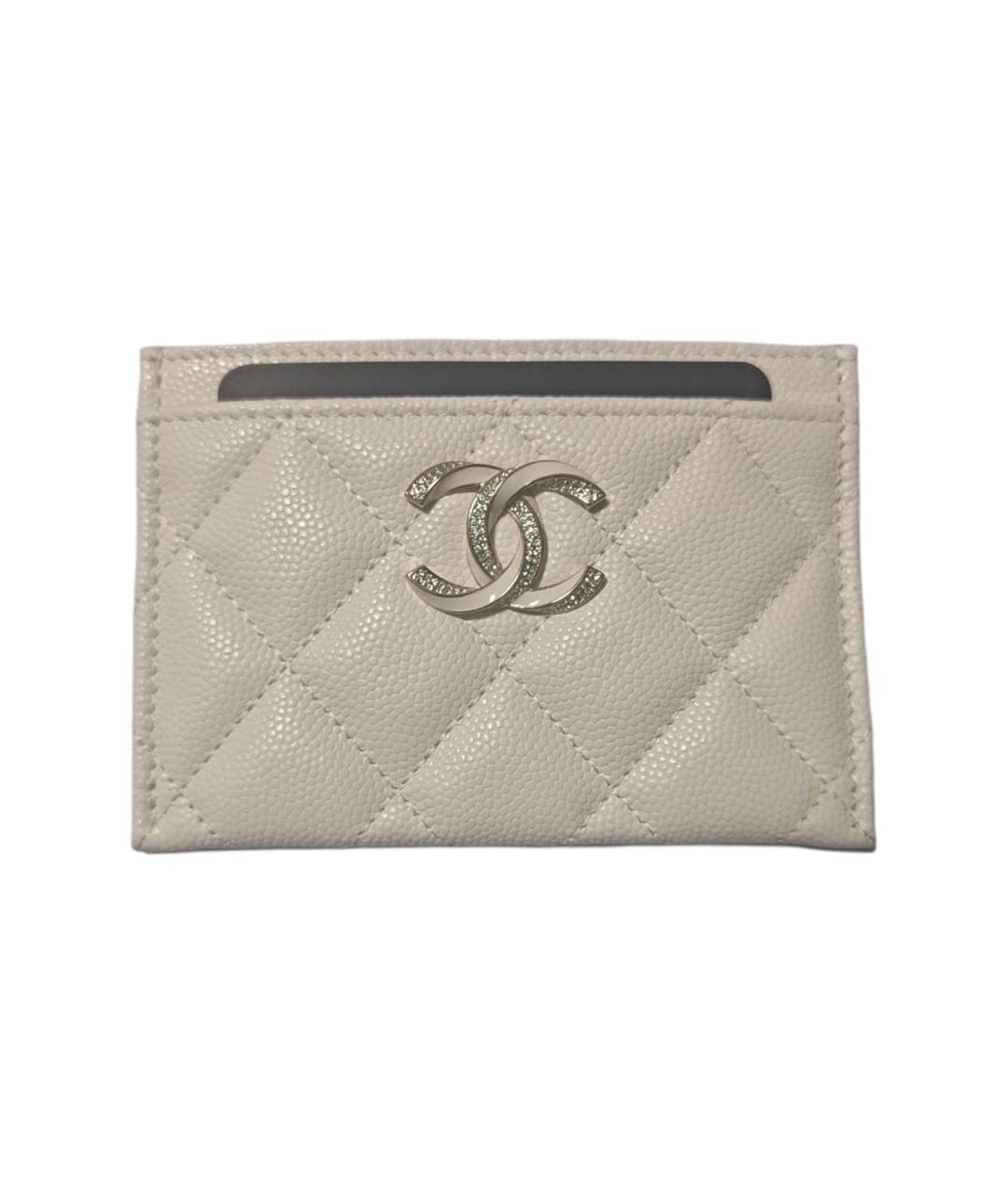CHANEL Бежевый кожаный кардхолдер, фото 1
