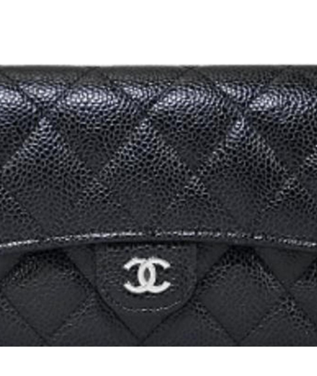 CHANEL Черный кожаный кошелек, фото 3