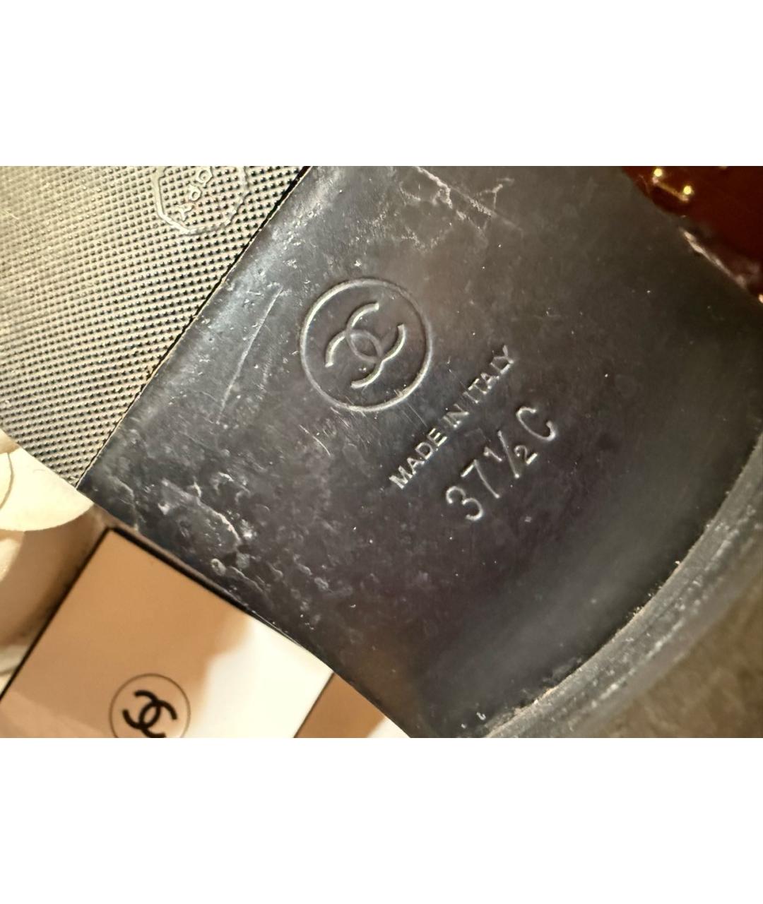 CHANEL Черные кожаные ботинки, фото 7