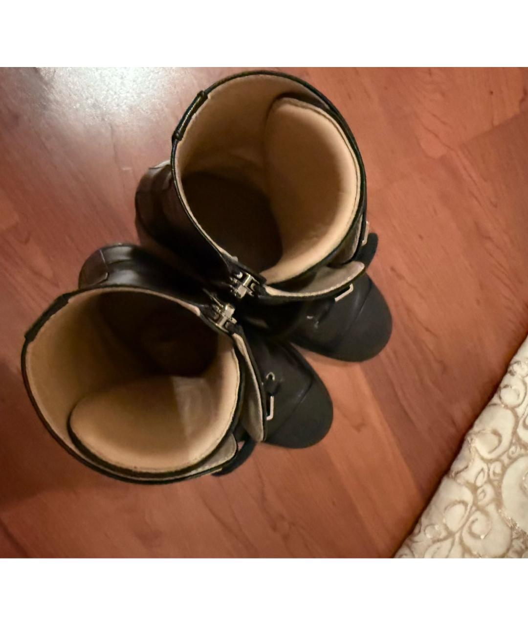 CHANEL Черные кожаные ботинки, фото 3