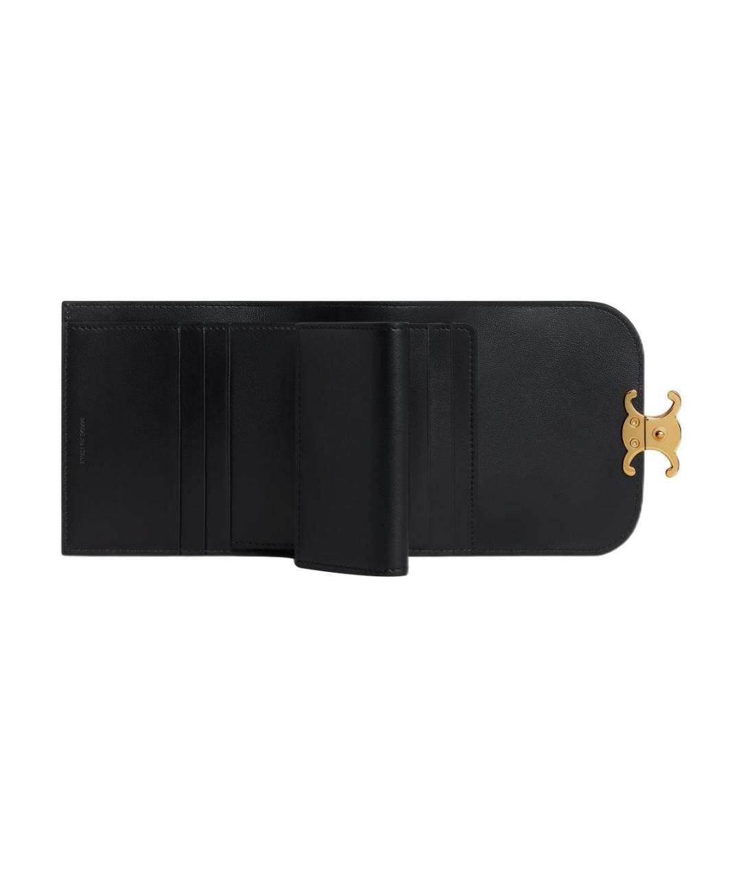 CELINE Черный кожаный кошелек, фото 4