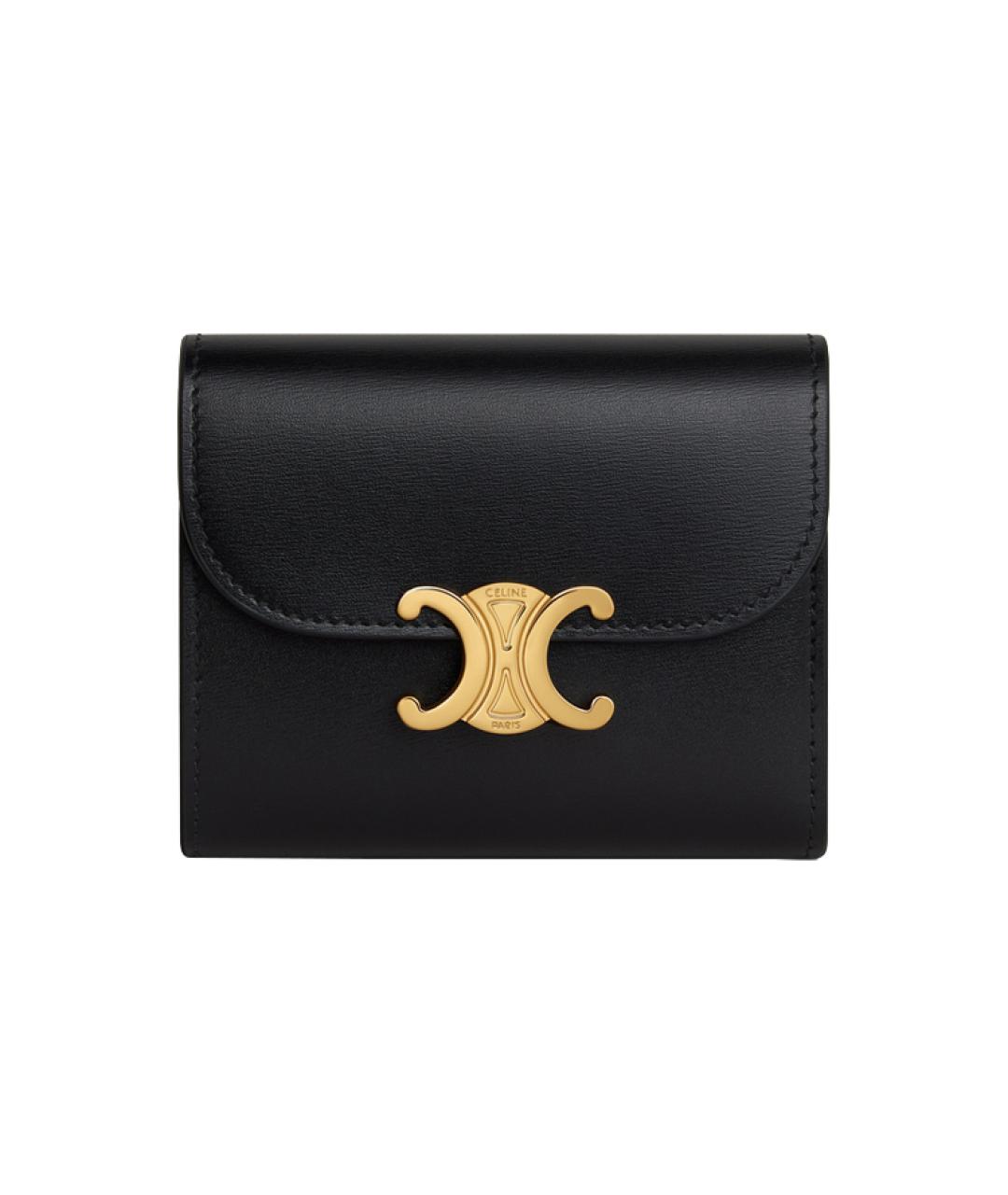 CELINE Черный кожаный кошелек, фото 1