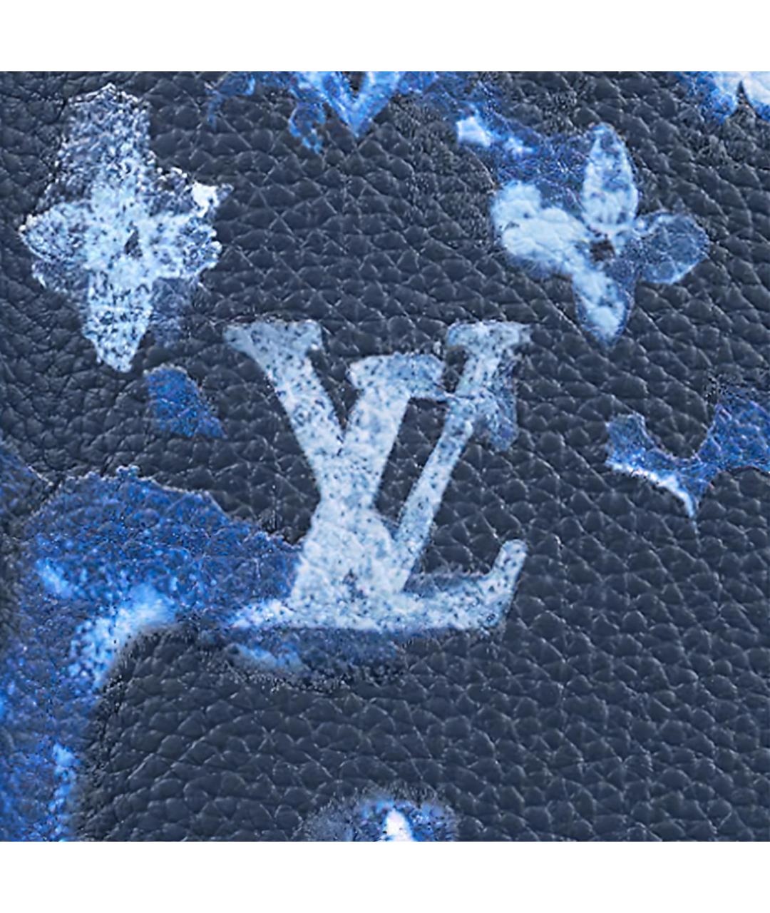 LOUIS VUITTON Синий кожаный кошелек, фото 6