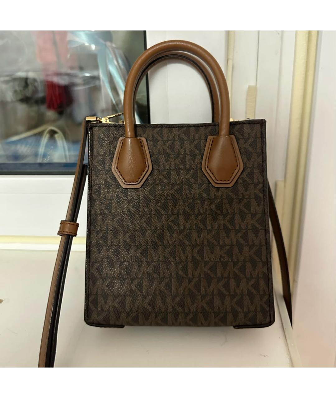 MICHAEL KORS Коричневая сумка с короткими ручками, фото 3