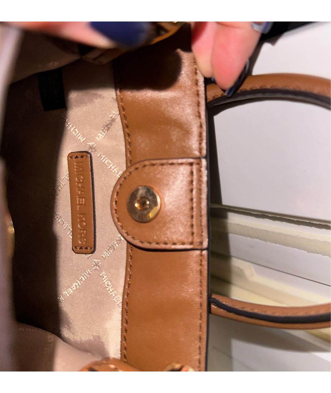 MICHAEL KORS Коричневая сумка с короткими ручками, фото 4