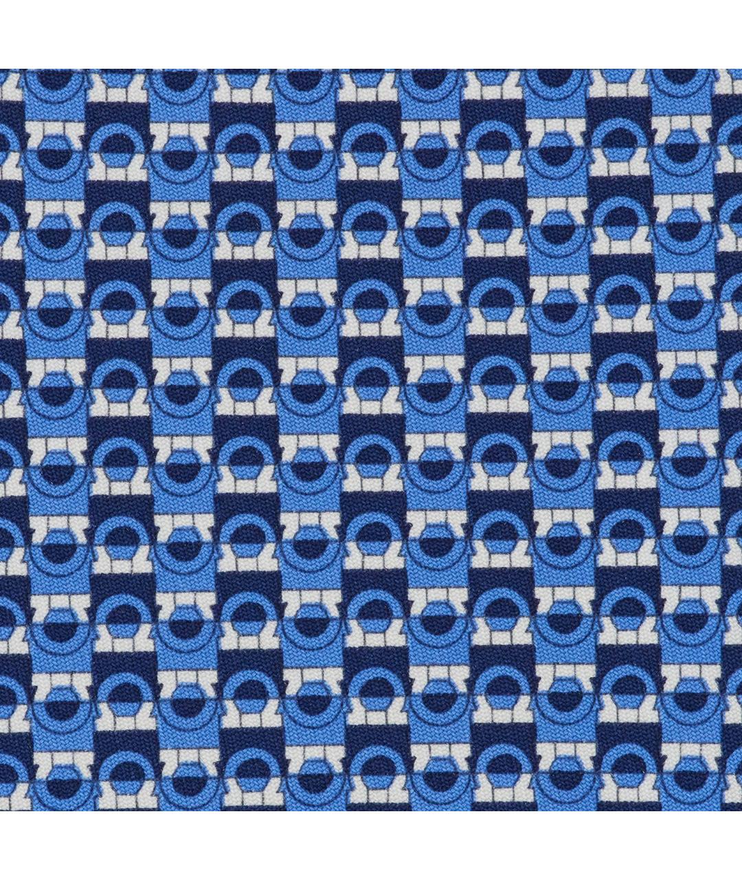 FERRAGAMO Синий шелковый галстук, фото 2