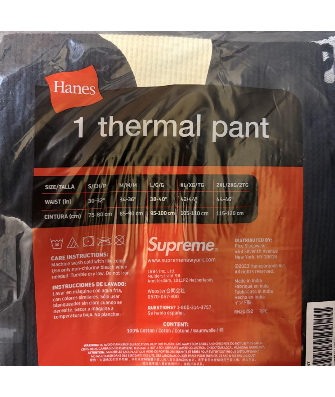 SUPREME Черные хлопковые повседневные брюки, фото 4