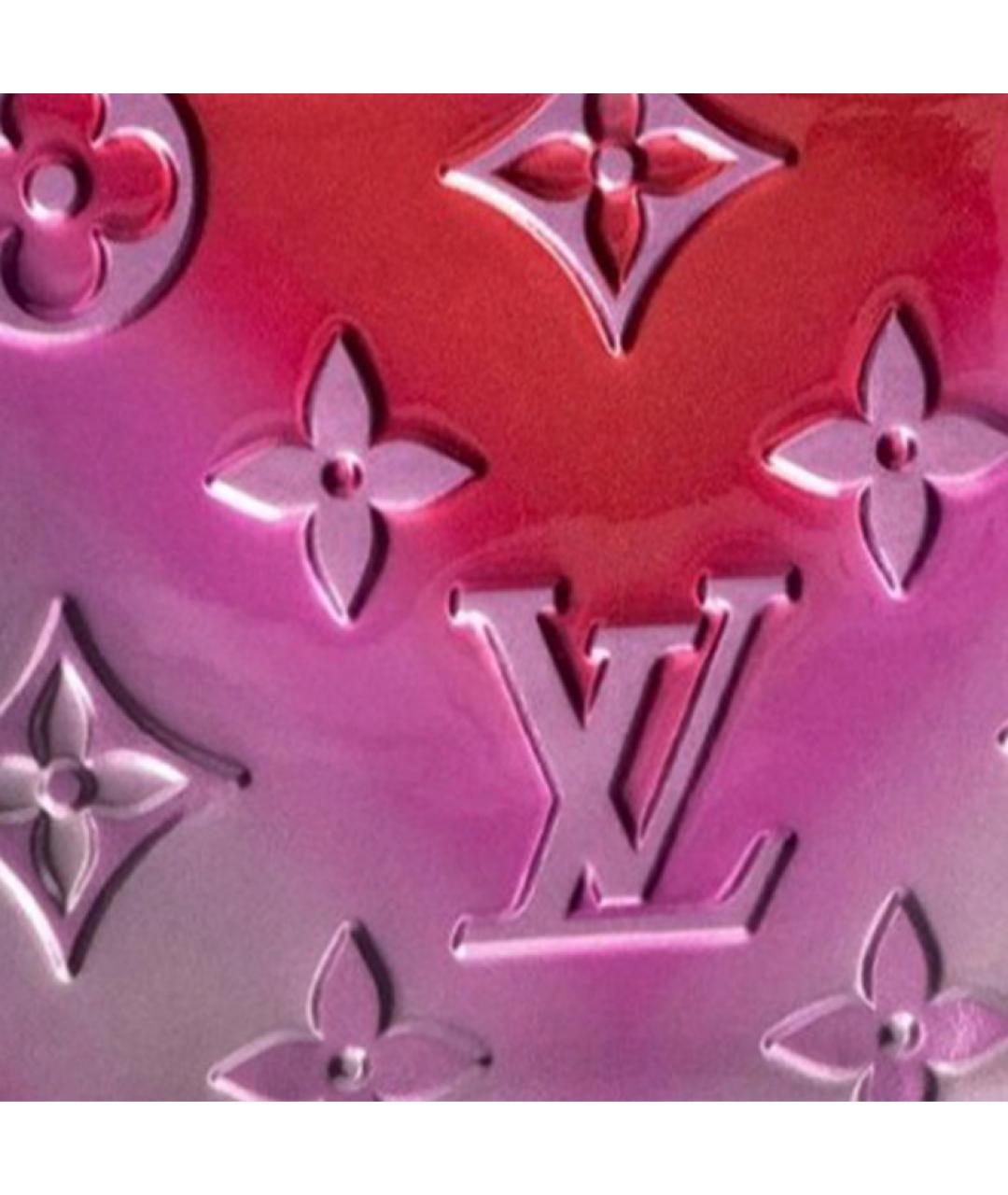 LOUIS VUITTON Розовый кожаный кошелек, фото 4