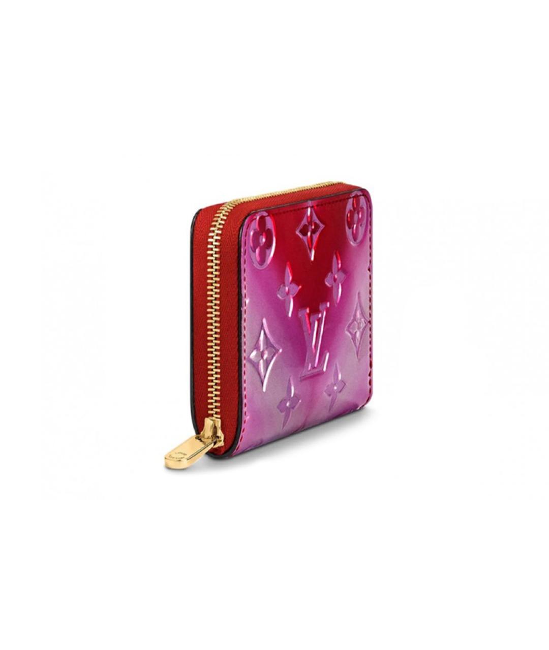 LOUIS VUITTON Розовый кожаный кошелек, фото 2