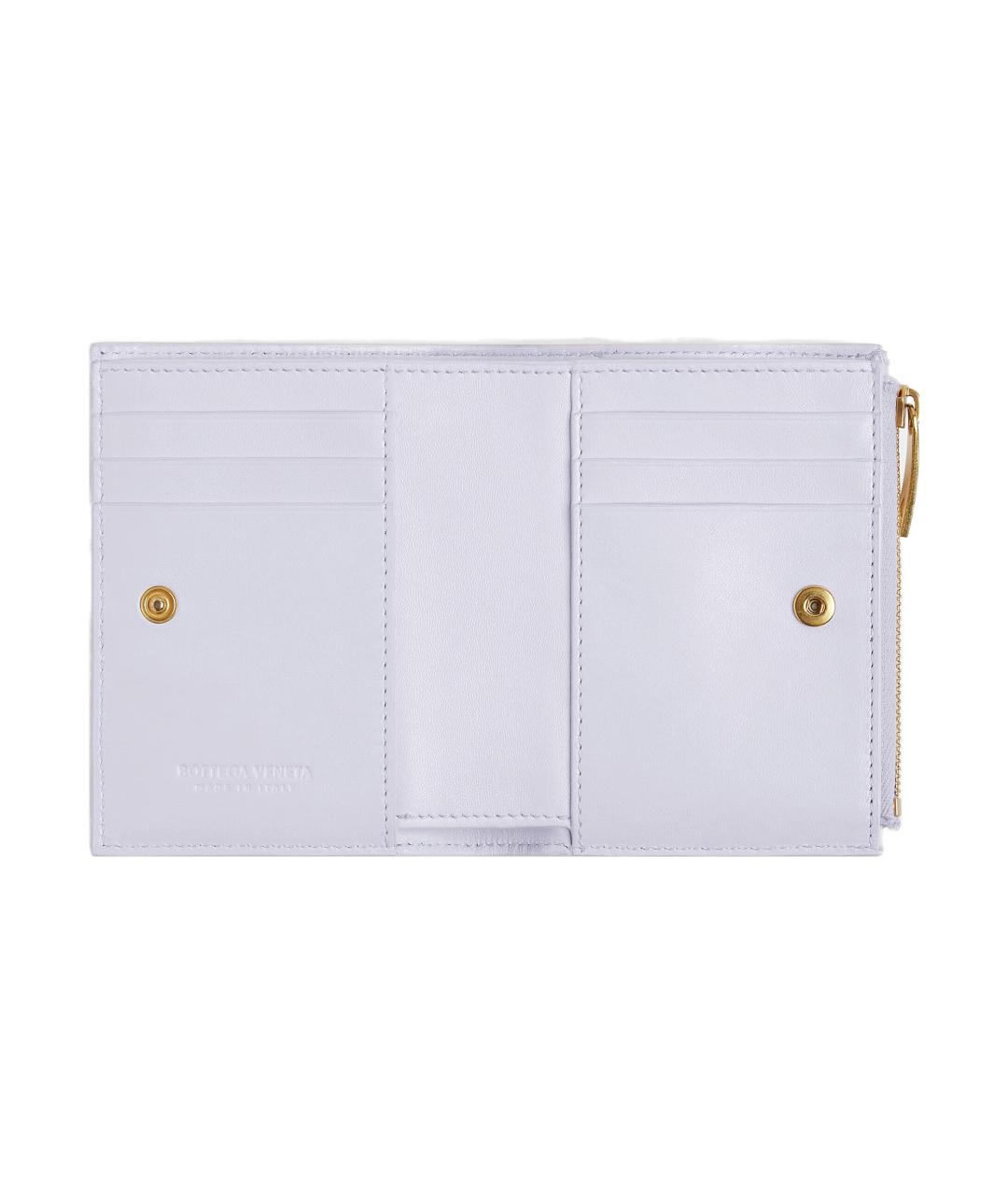 BOTTEGA VENETA Фиолетовый кожаный кошелек, фото 2