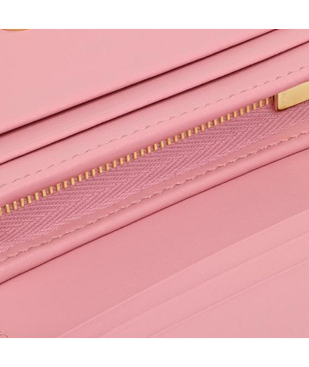CELINE Розовый кожаный кошелек, фото 5