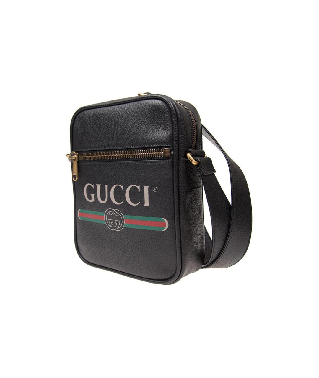 GUCCI Черная кожаная сумка на плечо, фото 2