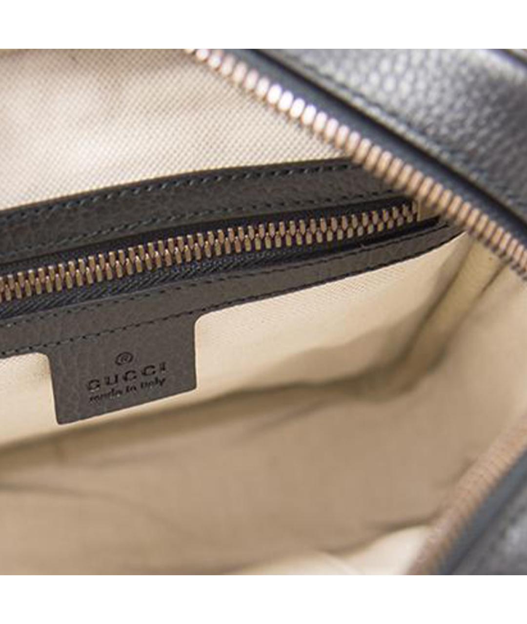 GUCCI Черная кожаная сумка на плечо, фото 5