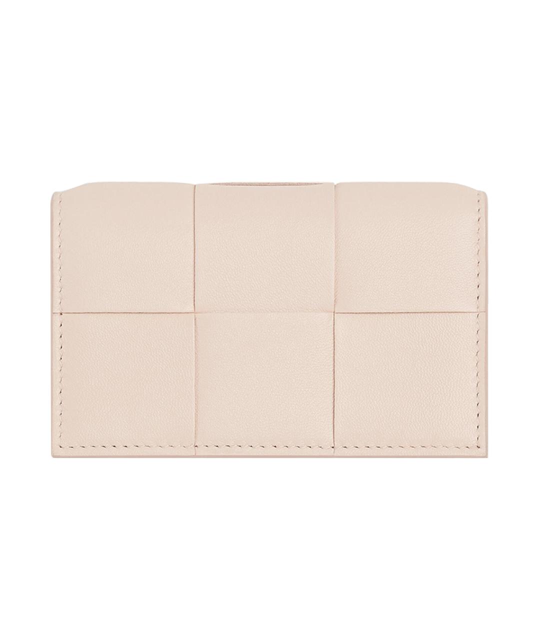 BOTTEGA VENETA Розовый кожаный кардхолдер, фото 2