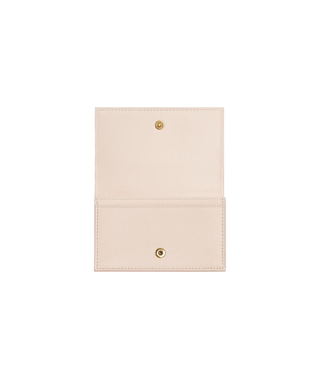 BOTTEGA VENETA Розовый кожаный кардхолдер, фото 3