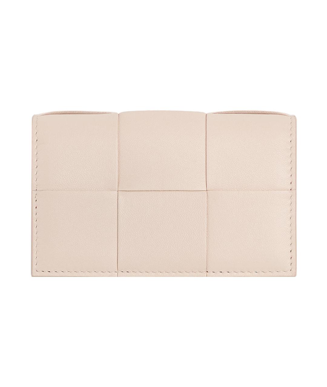 BOTTEGA VENETA Розовый кожаный кардхолдер, фото 1
