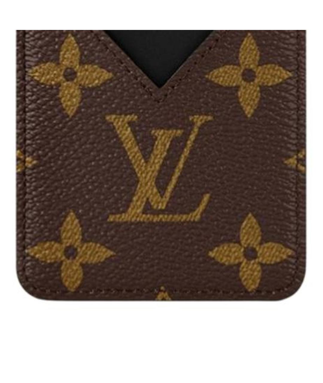 LOUIS VUITTON Коричневый кожаный кардхолдер, фото 4