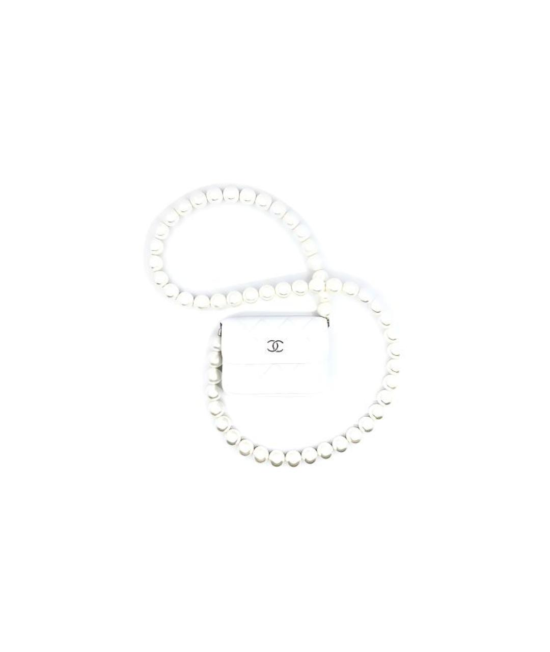 CHANEL Белый кожаный кошелек, фото 1