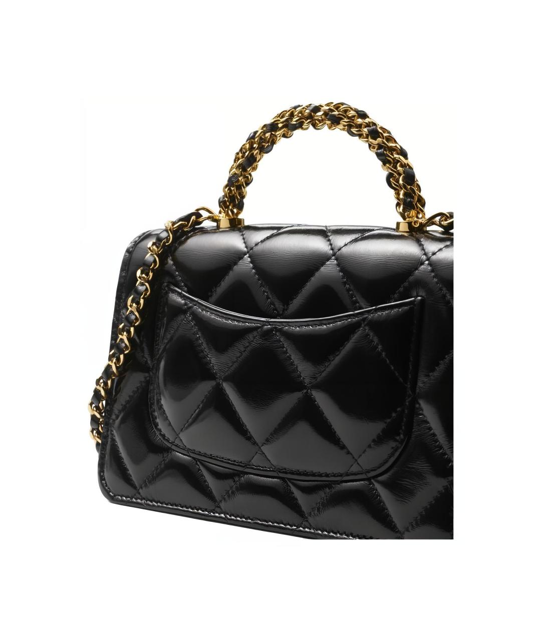 CHANEL Черный кожаный кошелек, фото 3