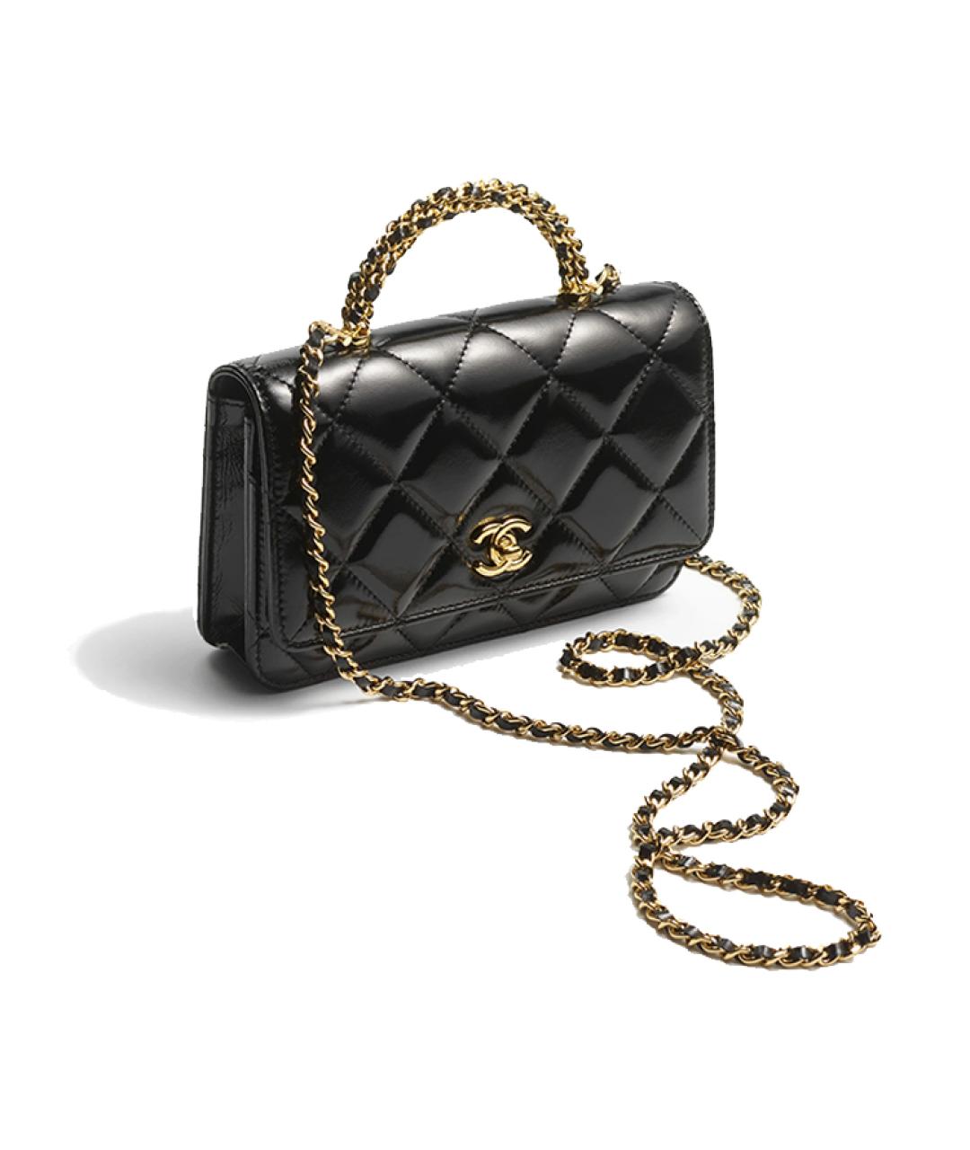 CHANEL Черный кожаный кошелек, фото 2