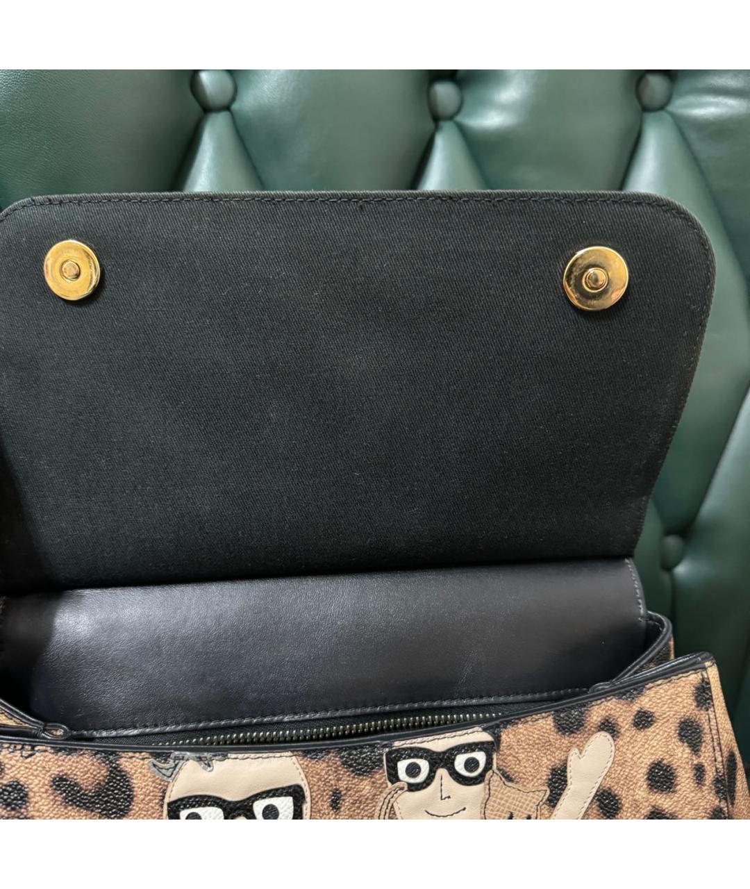 DOLCE&GABBANA Мульти кожаная сумка с короткими ручками, фото 8