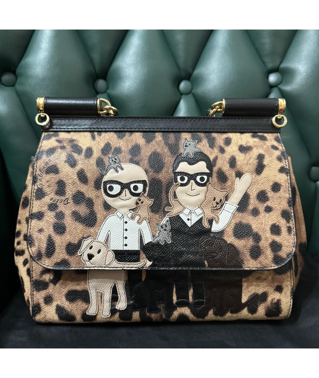 DOLCE&GABBANA Мульти кожаная сумка с короткими ручками, фото 9