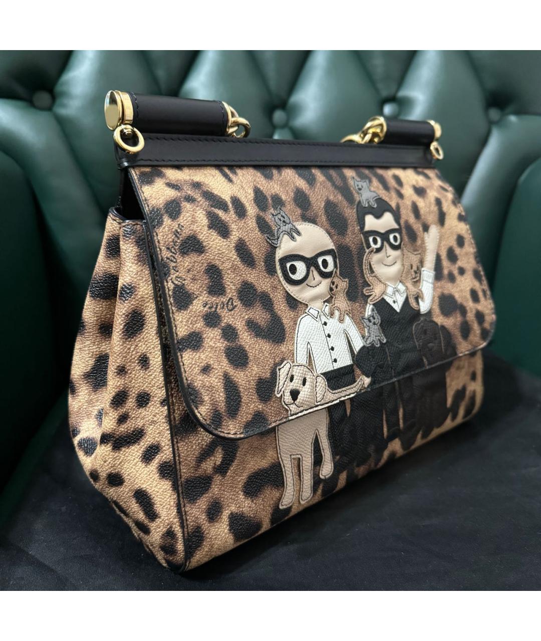 DOLCE&GABBANA Мульти кожаная сумка с короткими ручками, фото 2