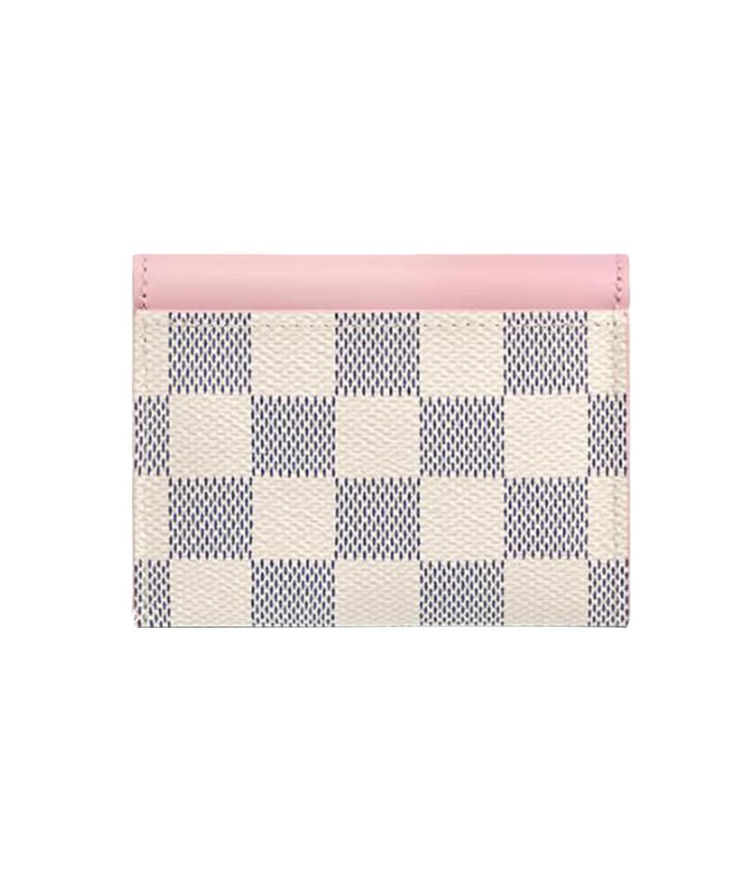 LOUIS VUITTON Розовый кожаный кошелек, фото 3