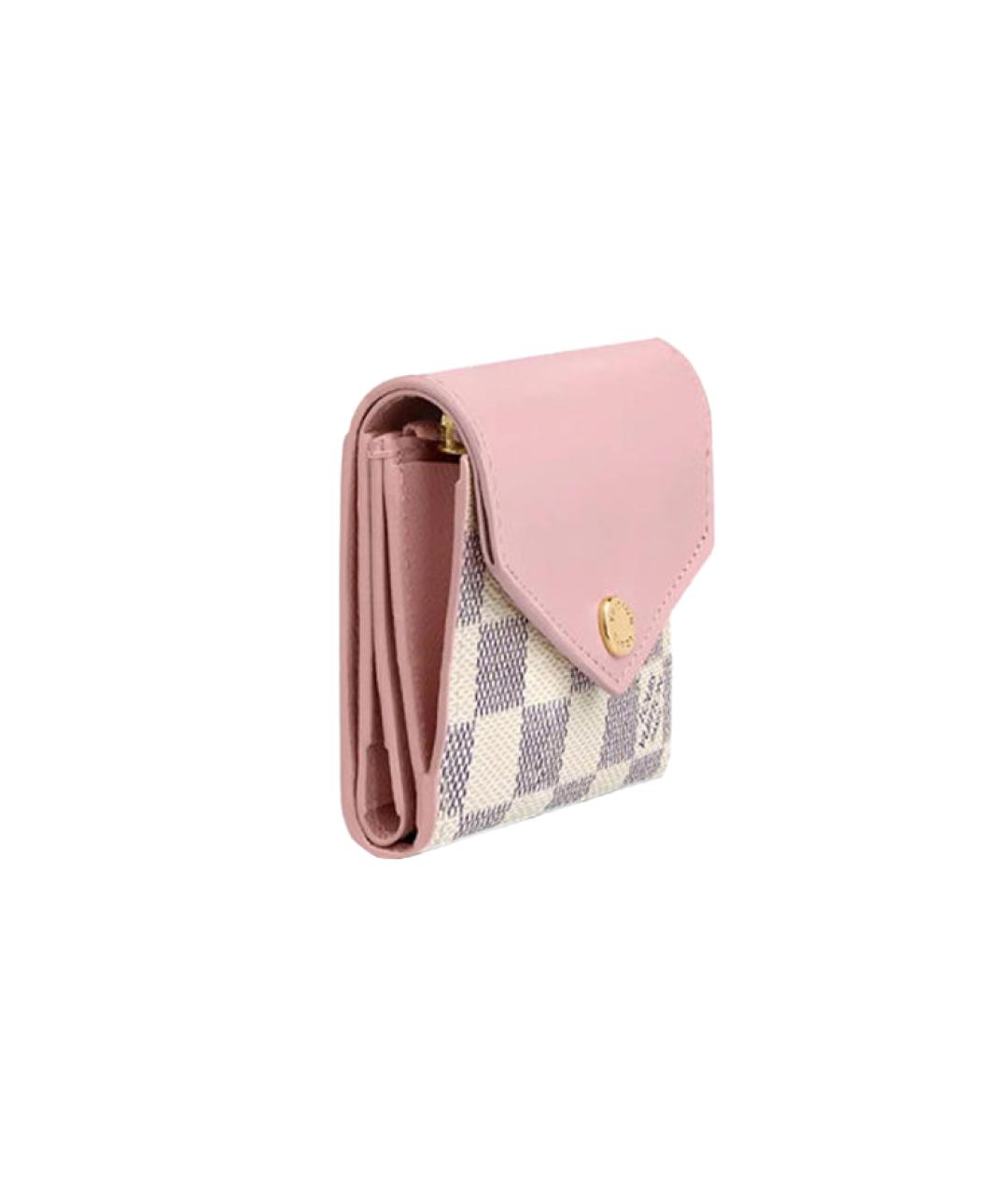 LOUIS VUITTON Розовый кожаный кошелек, фото 2