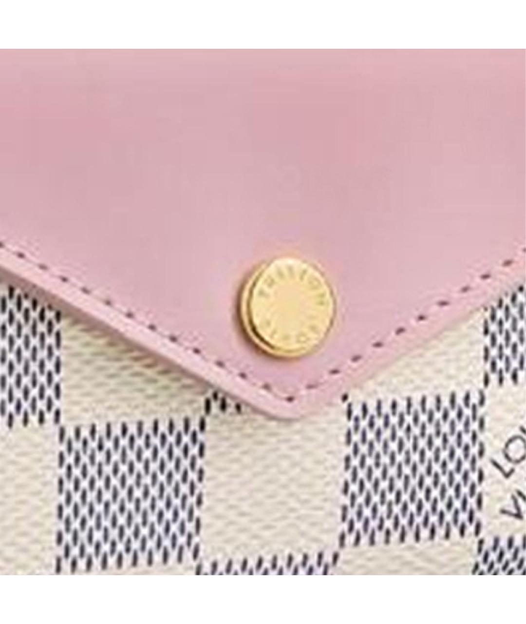 LOUIS VUITTON Розовый кожаный кошелек, фото 6