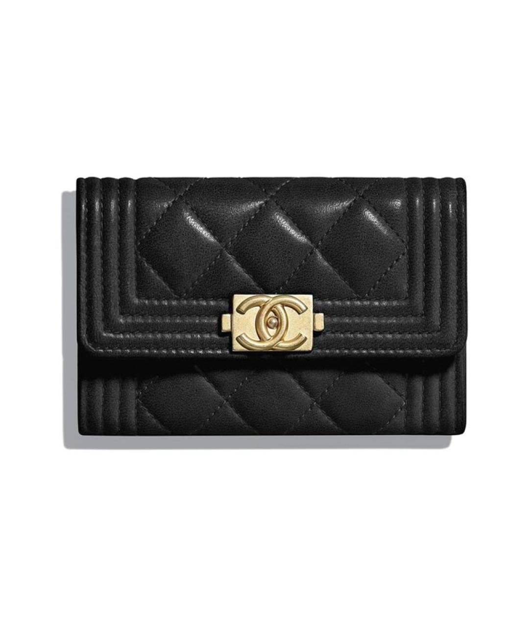 CHANEL Черный кожаный кардхолдер, фото 1