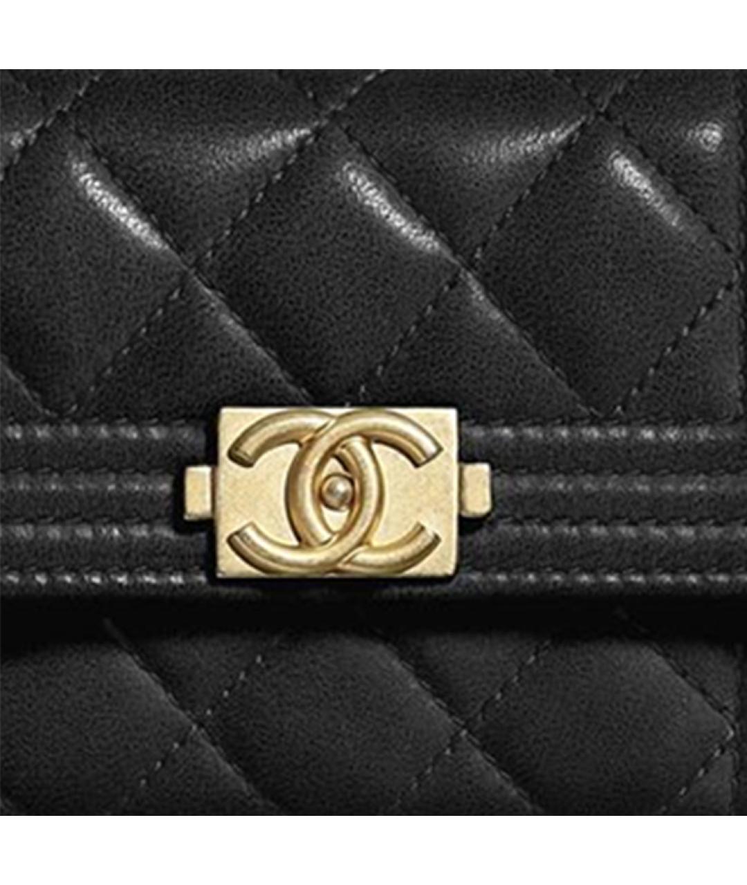 CHANEL Черный кожаный кардхолдер, фото 2