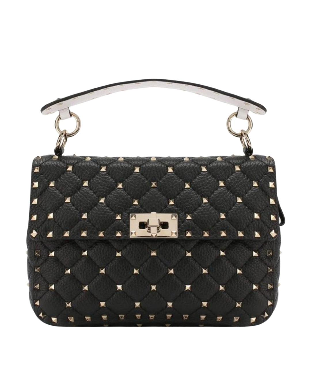 VALENTINO Черная кожаная сумка через плечо, фото 1