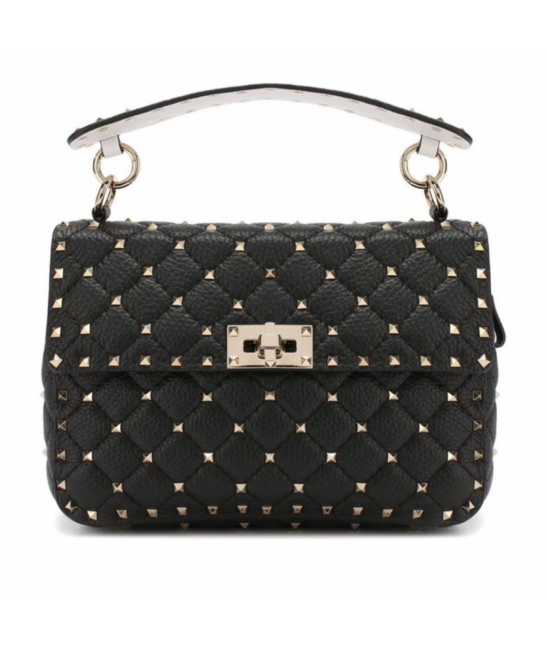 VALENTINO Черная кожаная сумка через плечо, фото 9