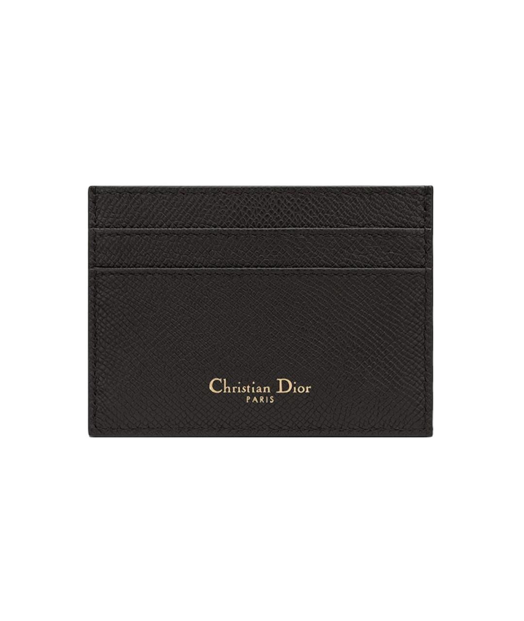 CHRISTIAN DIOR Черный кожаный кардхолдер, фото 2