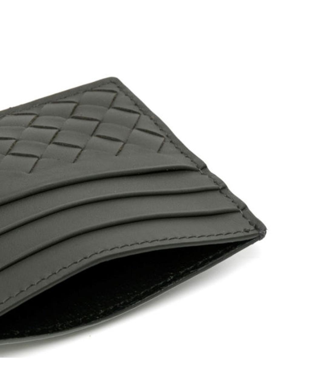 BOTTEGA VENETA Серый кожаный кардхолдер, фото 4