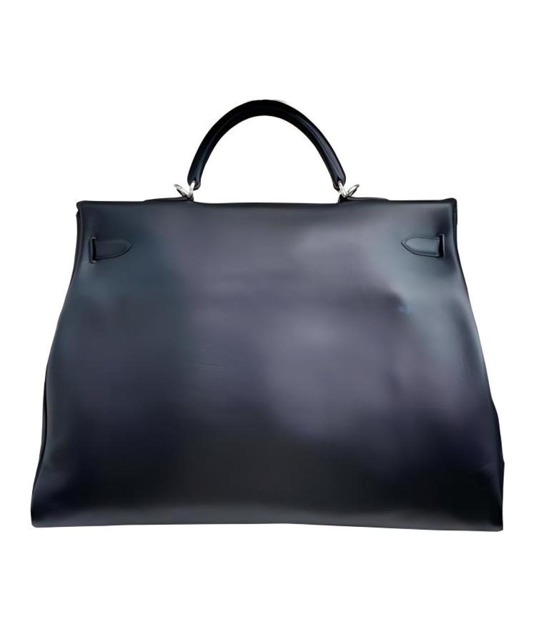 HERMES Черная кожаная сумка с короткими ручками, фото 2