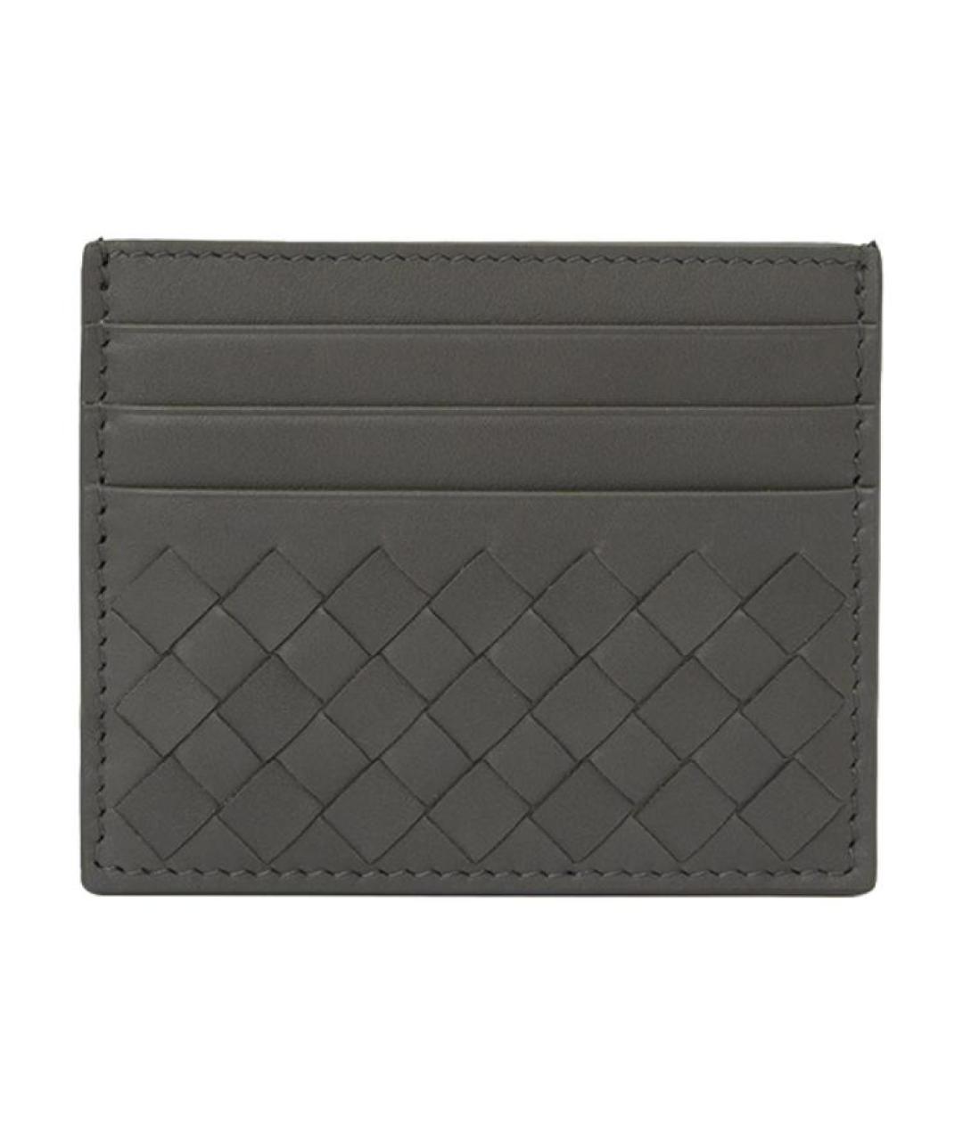BOTTEGA VENETA Серый кожаный кардхолдер, фото 1