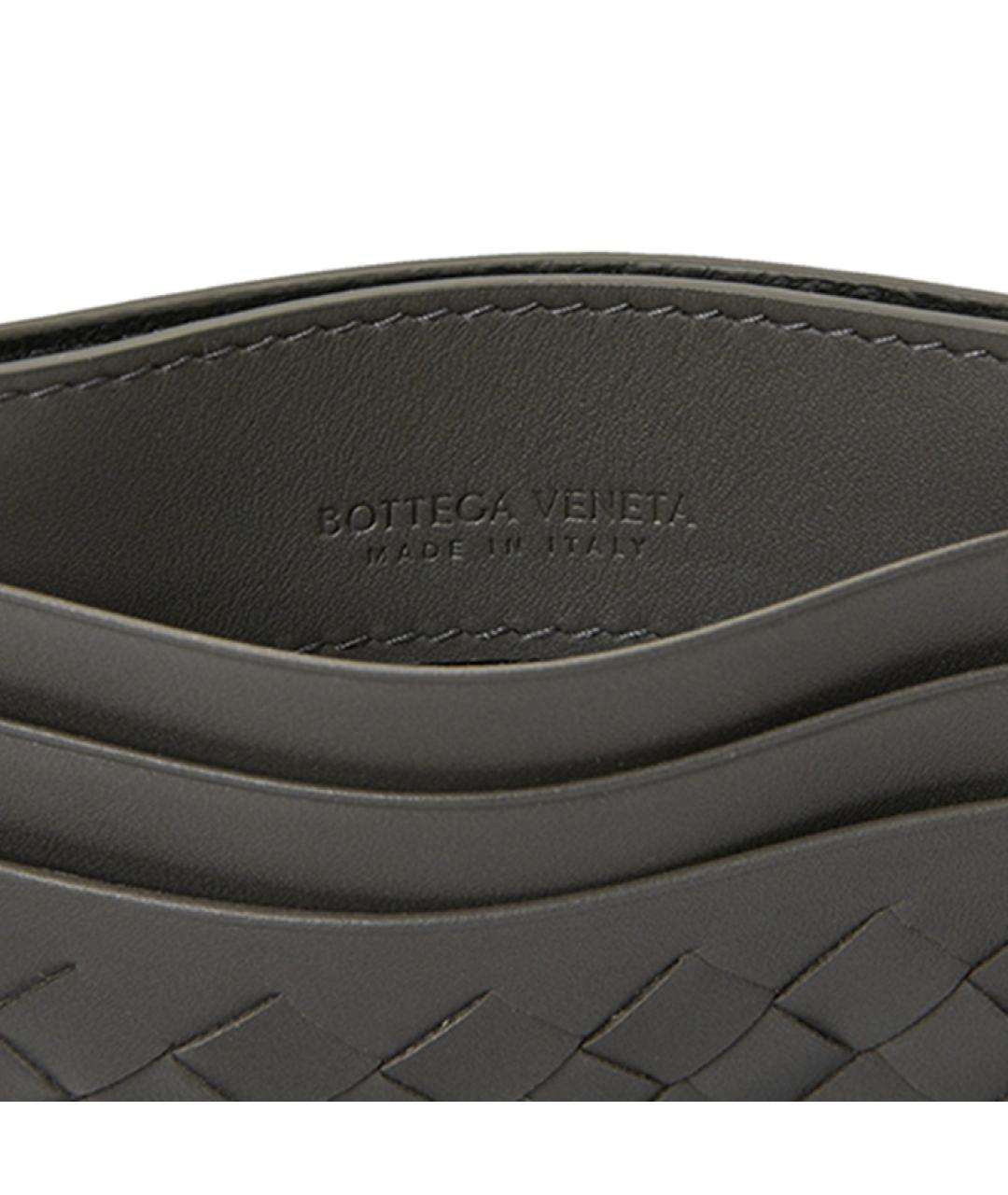 BOTTEGA VENETA Серый кожаный кардхолдер, фото 5