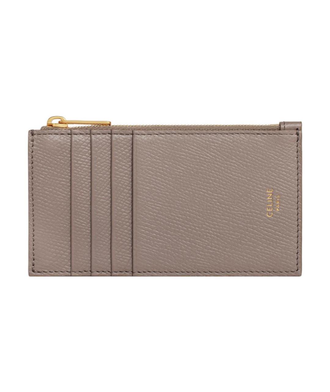 CELINE Бежевый кожаный кардхолдер, фото 1