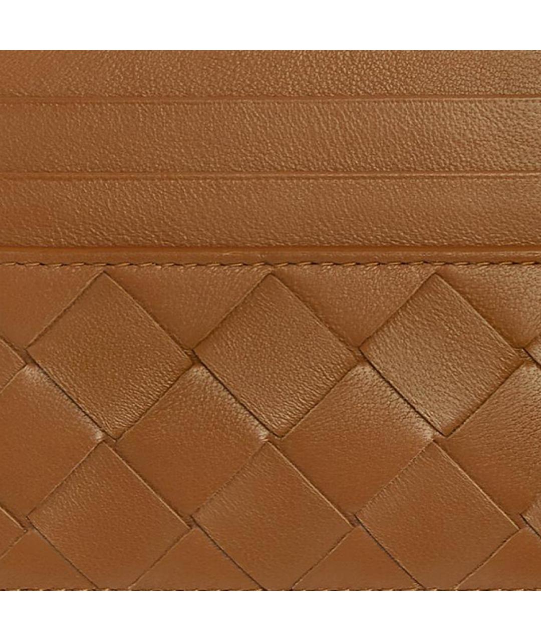 BOTTEGA VENETA Коричневый кожаный кардхолдер, фото 3