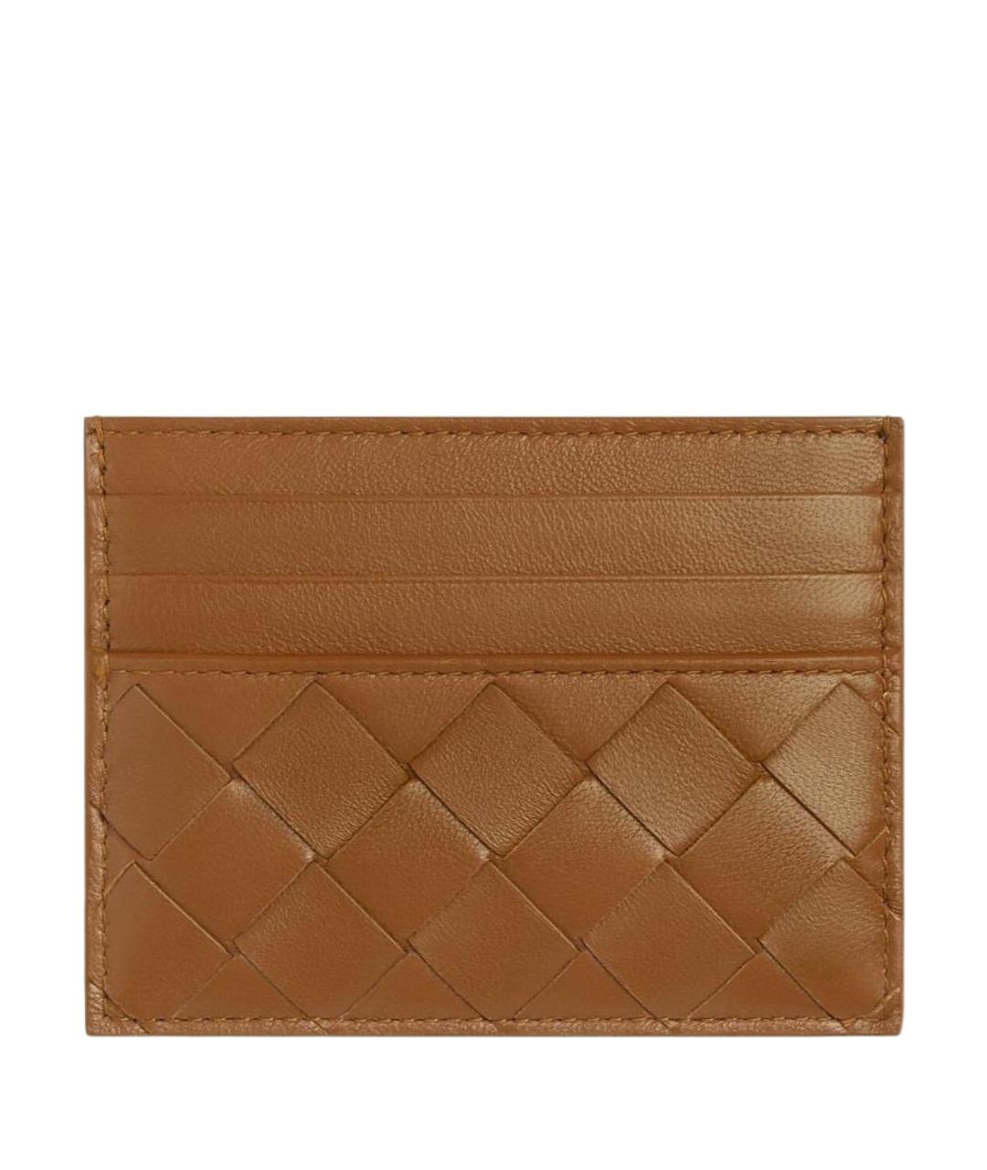BOTTEGA VENETA Коричневый кожаный кардхолдер, фото 1