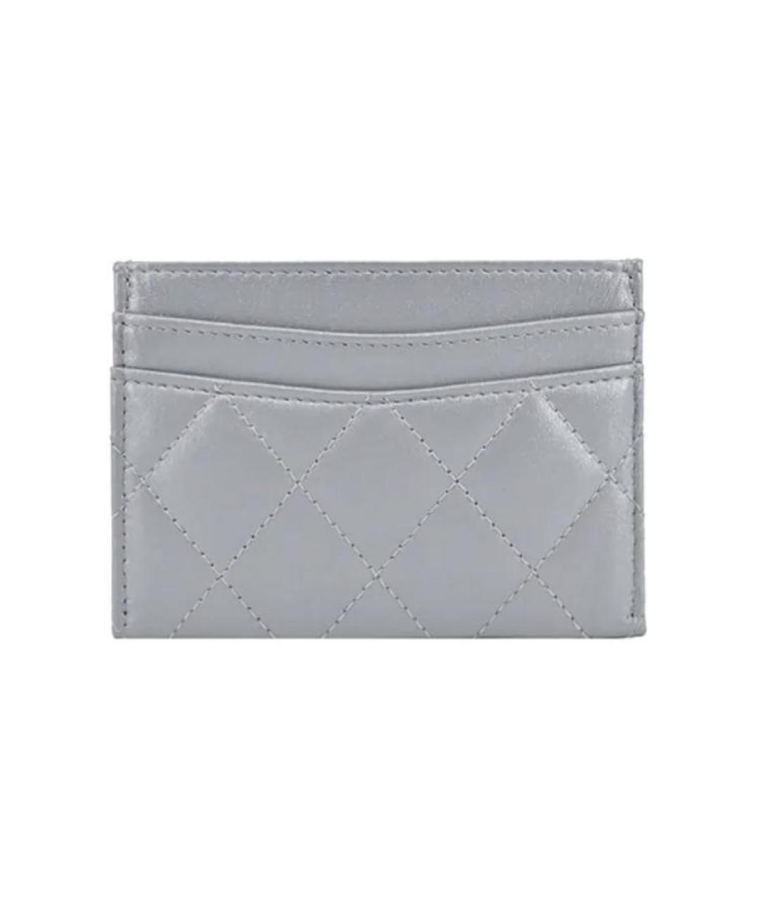 CHANEL Серый кожаный кардхолдер, фото 3